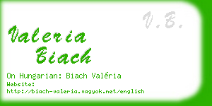 valeria biach business card